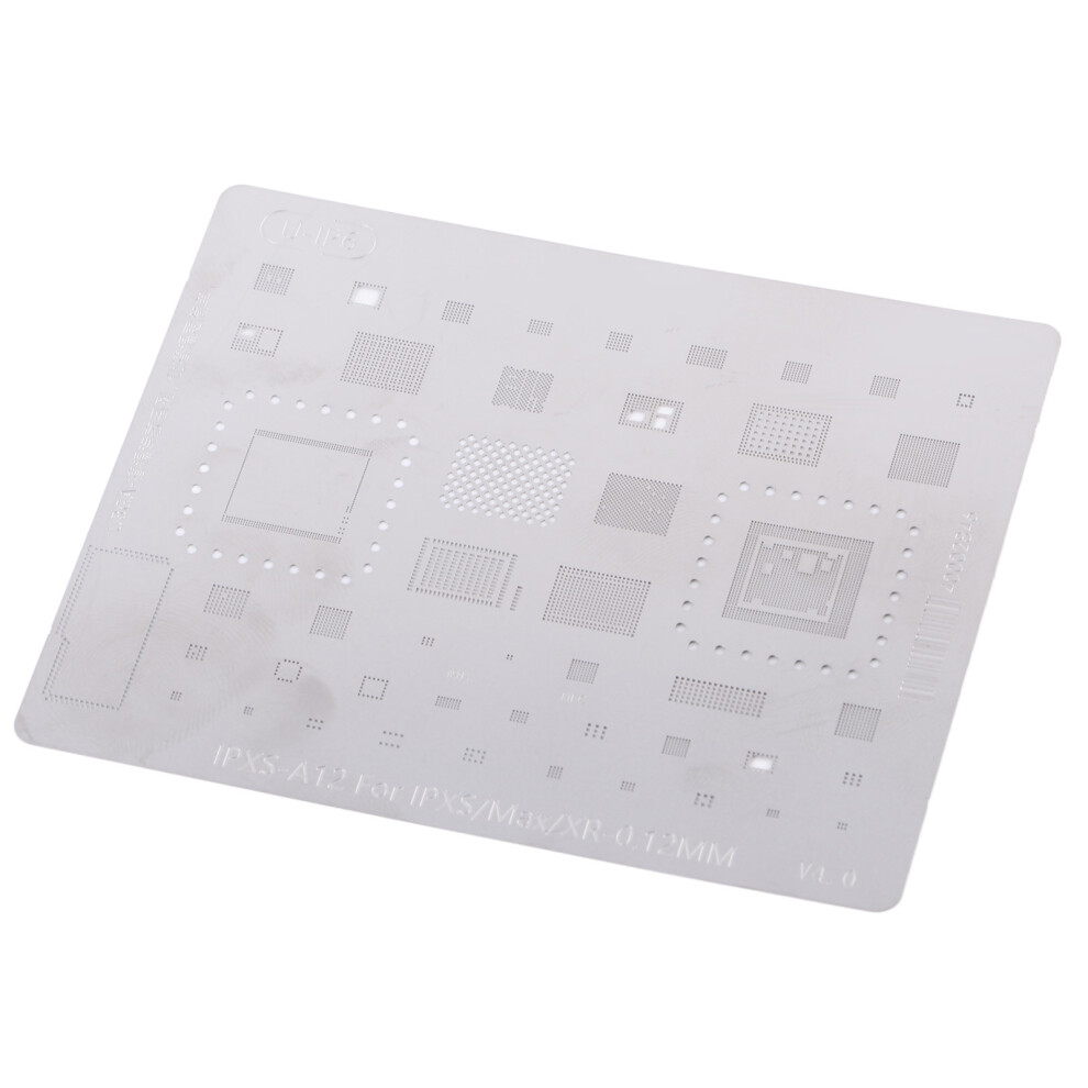 Bga Reballing Stencil Template Stainless Steel Ic Chip Tin Planting Template For A12 Cpu 4931317988629