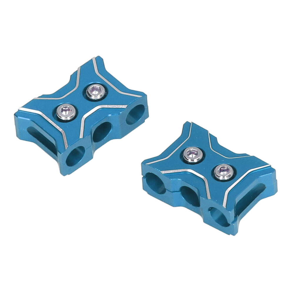 2Pcs Rc Car Cable Manager Exquisite Aluminium Alloy Light Weight Rc Wire Clamp Buckle For Motor Battery Controll Blue 5001317987812