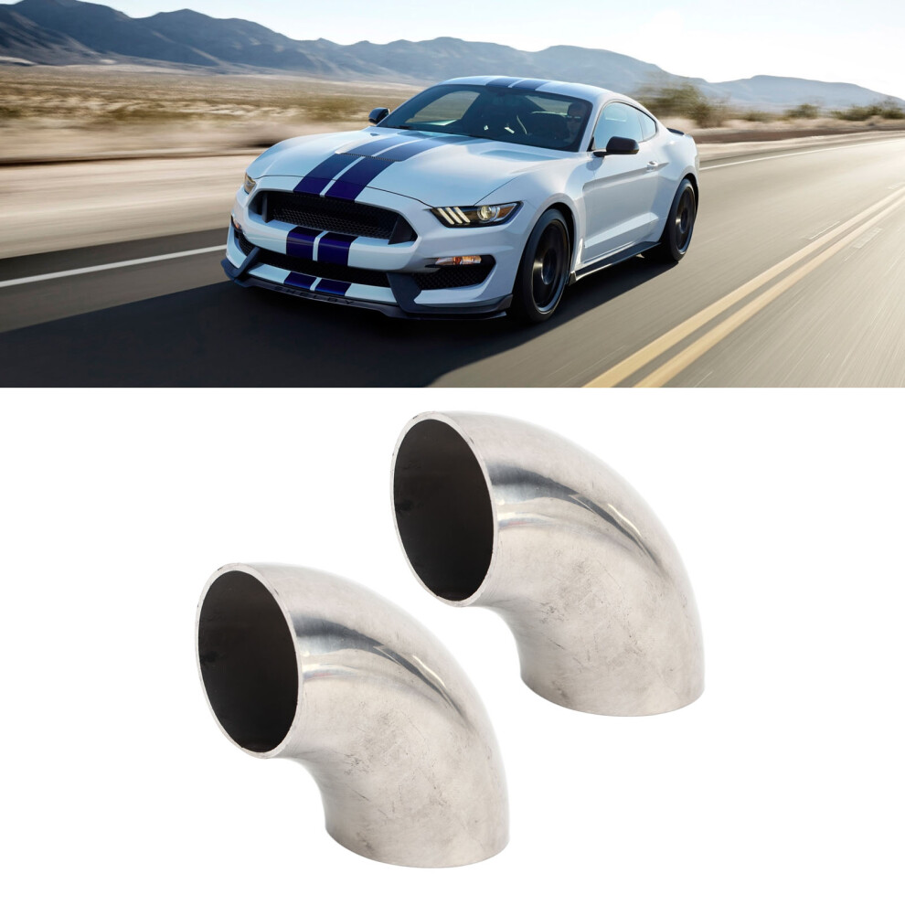 2Pcs 90 Degree Elbow Wastegate Dump Valve Pipe 1.5In Stainless Steel Universal Fit For Cars 8441317989862