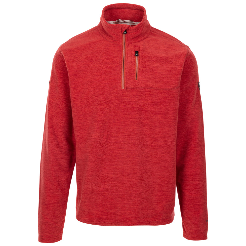 (M, Salsa Marl) Trespass Men's Fleece Top - Farnworth