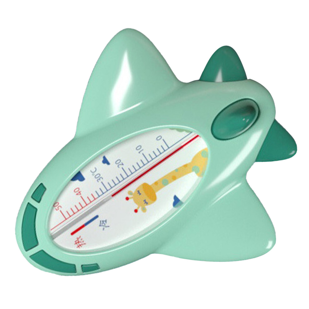 Baby Bath Thermometer Airplane Shape Lovely Multifunctional Infant Water Temperature Thermometer Green