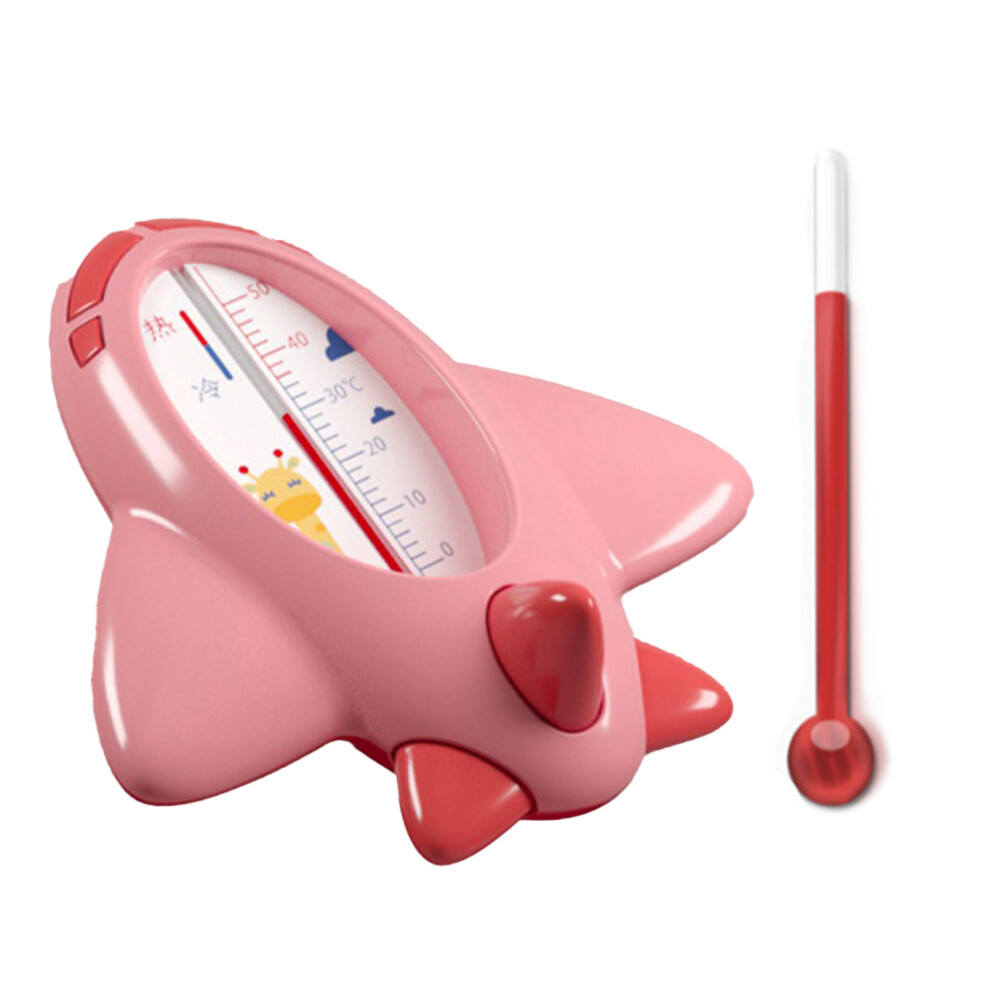 Baby Bath Thermometer Airplane Shape Lovely Multifunctional Infant Water Temperature Thermometer Pink