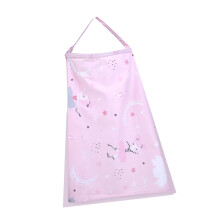 Breastfeed Apron Cover Breathable Baby Nursing Privacy Coverage Blanket with Elastic Shoulder Straps Pink