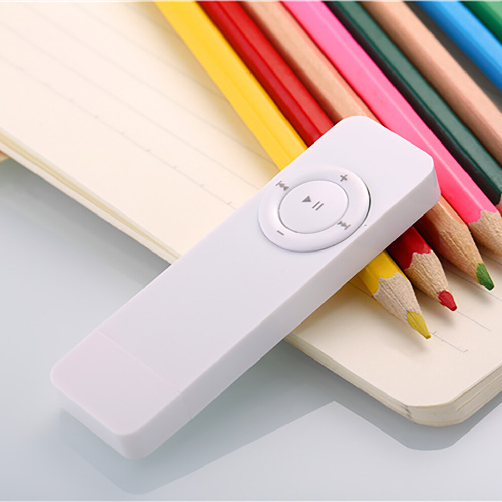 Usb Mp3 Player Rechargeable Memory Card Playback Portable Pocket Music Player For Home Travel White 4201318006562