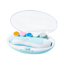 6-in-1 Elektrischer Baby-NagelTrimmer Himmelblau, 500 U/min, Akku-betrieben