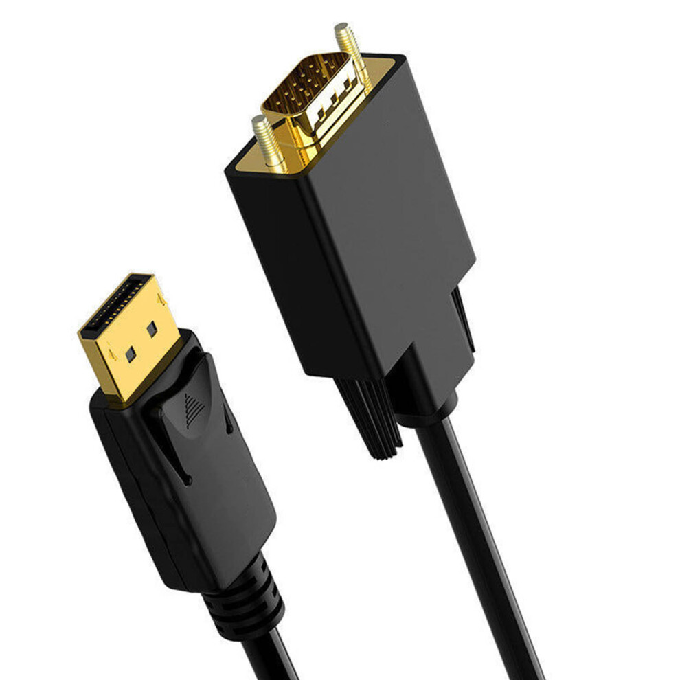 Dp To Vga Adapter Cable 1.8M Stable No Loss Transmission High Efficiency Displayport To Vga Adapter Cord 9391318007326