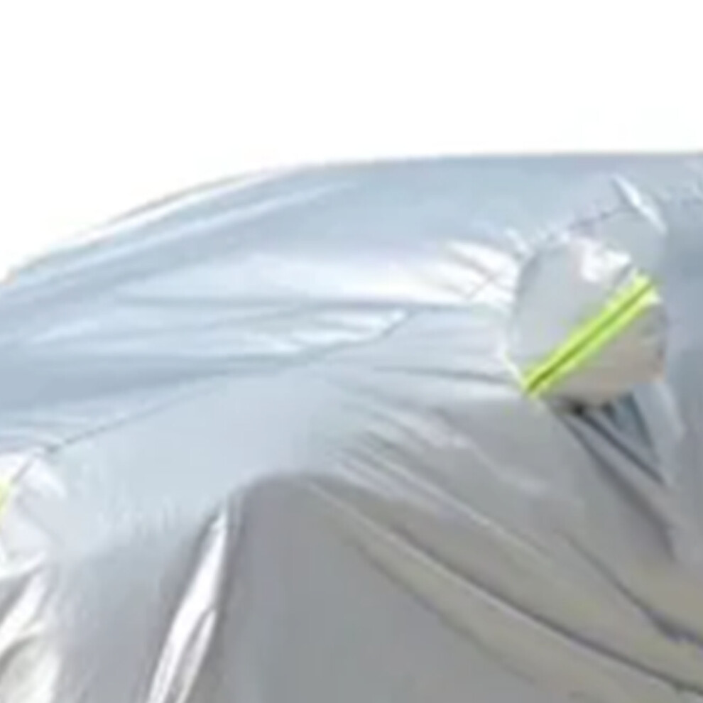 Car Cover Weatherproof Snowproof Windproof Uv Protection Universal Fit For Automobiles Silver 4901318008008