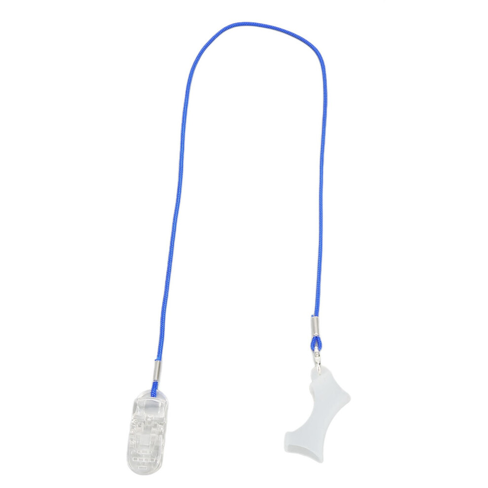 Blue Hearing Aid Clip Lanyard Prevent Loss Transparent Clip Rope Hearing Device Lanyard For Elderly Children Monaural