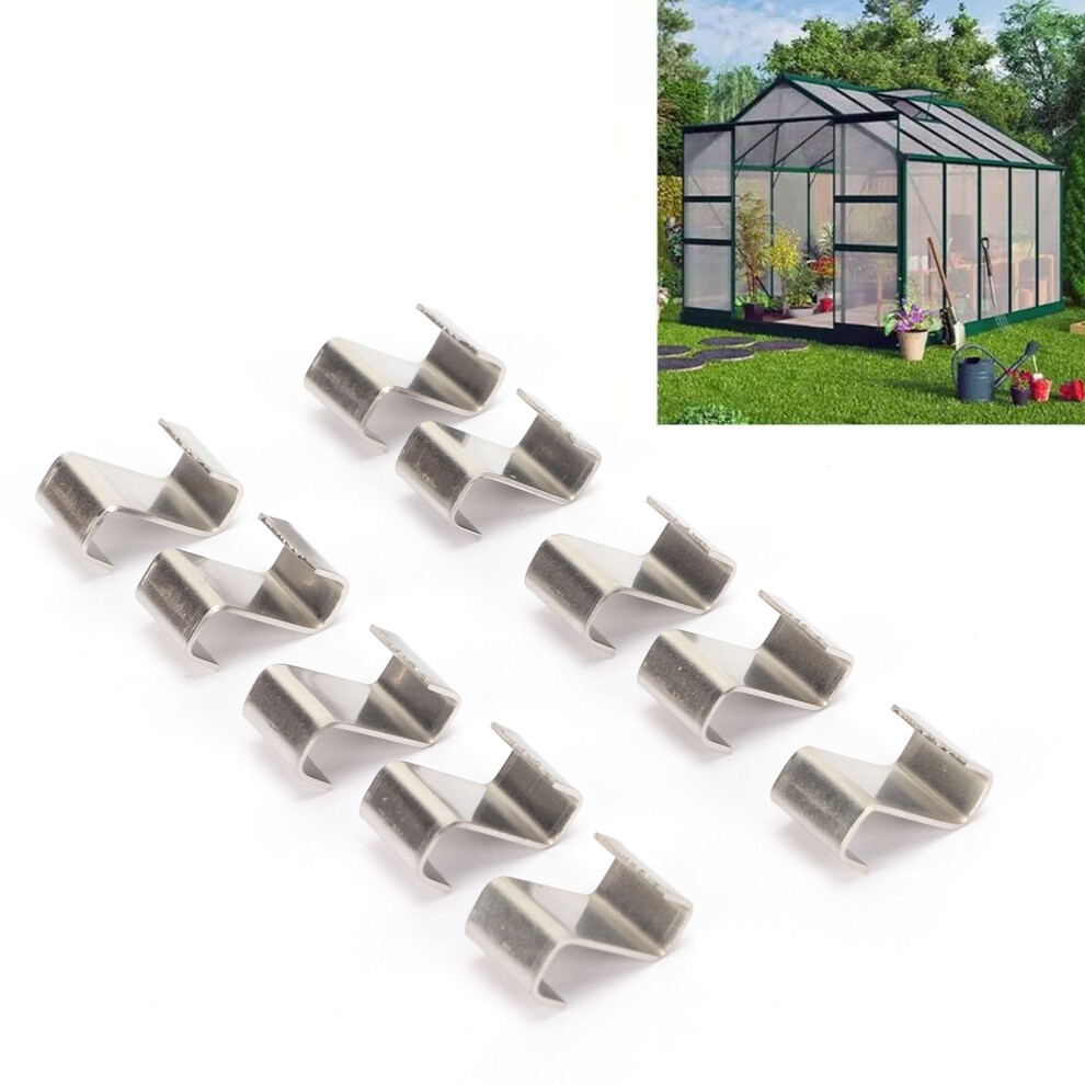 100Pcs Z Type Spring Clips Stainless Steel Safe Easy Installation Z Wire Fixing Clips For Gardening Greenhouse 6921318011202