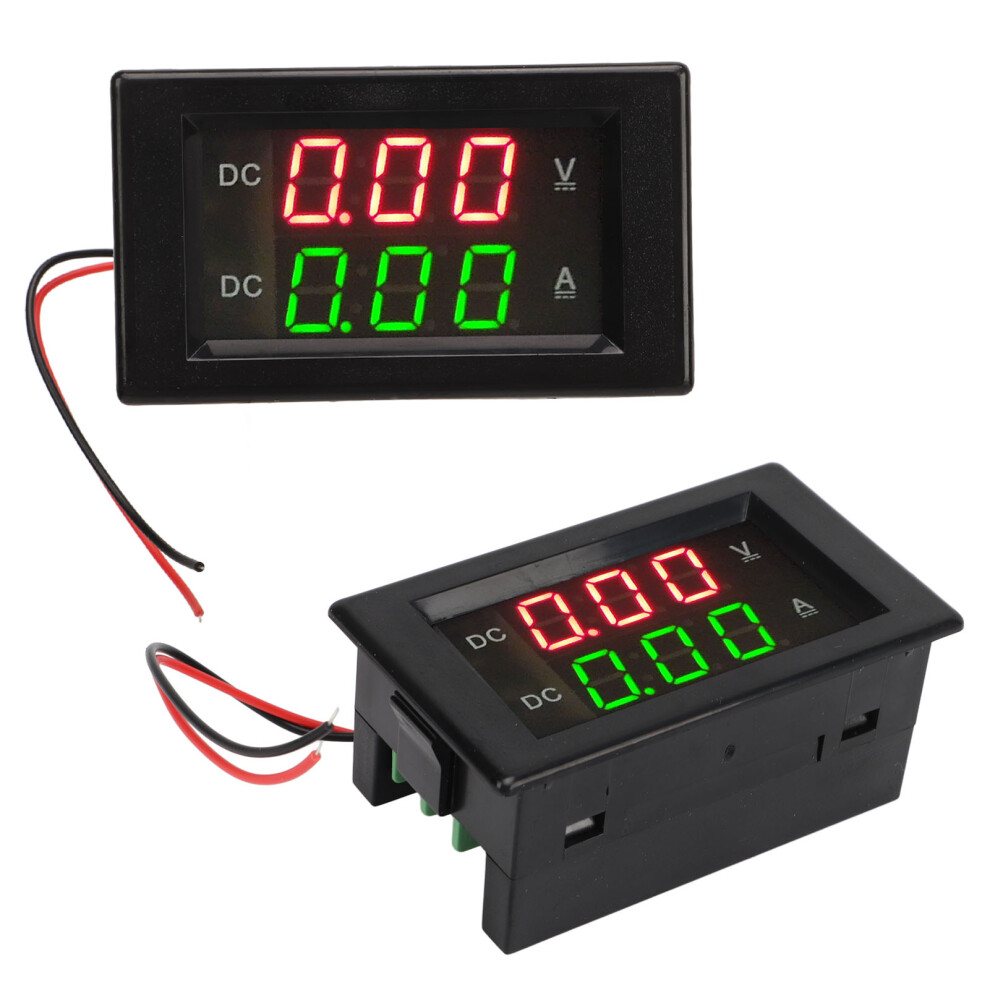 Yb4835va Dc 0 To 300V 50A Dual Display Current Voltmeter Waterproof Interference Resistant Led Voltage Ammeter 9441318012834