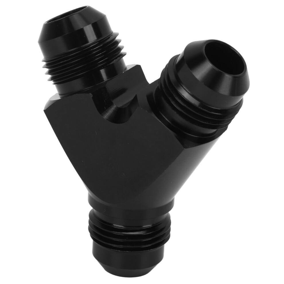 Coupler Union Fitting Splitter Anodized Coating Leak Proof Y Adapter Universal For Fuel Hose 8An Black 9361318013313