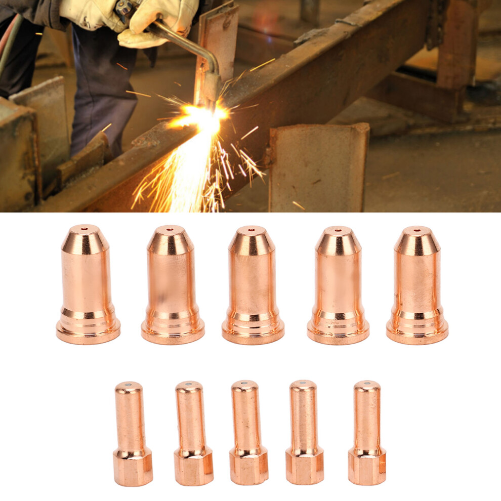 10Pcs Nozzle Electrode Kit Copper 1.5Mm Nozzle Plasma Cutter Consumables For Pt100 Series 4281318014576
