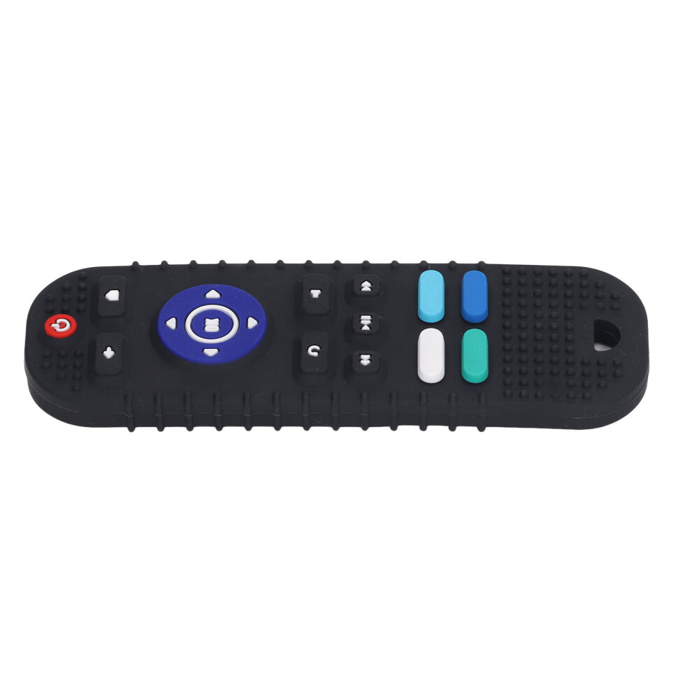 Remote Control Shape Teething Toys Silicone Simulation Soft Baby Tv Remote Control Chew Teethers For Toddlers Boys Girls Black