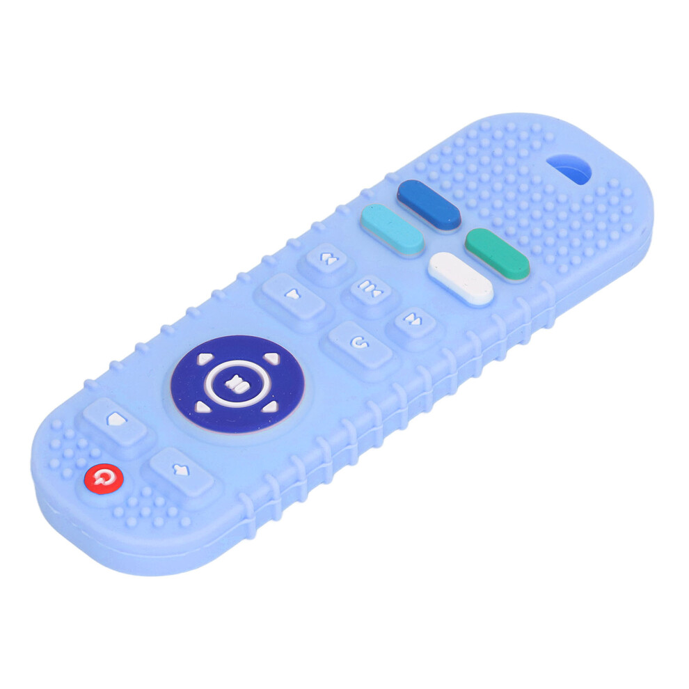 Remote Control Shape Teething Toys Silicone Simulation Soft Baby Tv Remote Control Chew Teethers For Toddlers Boys Girls Blue