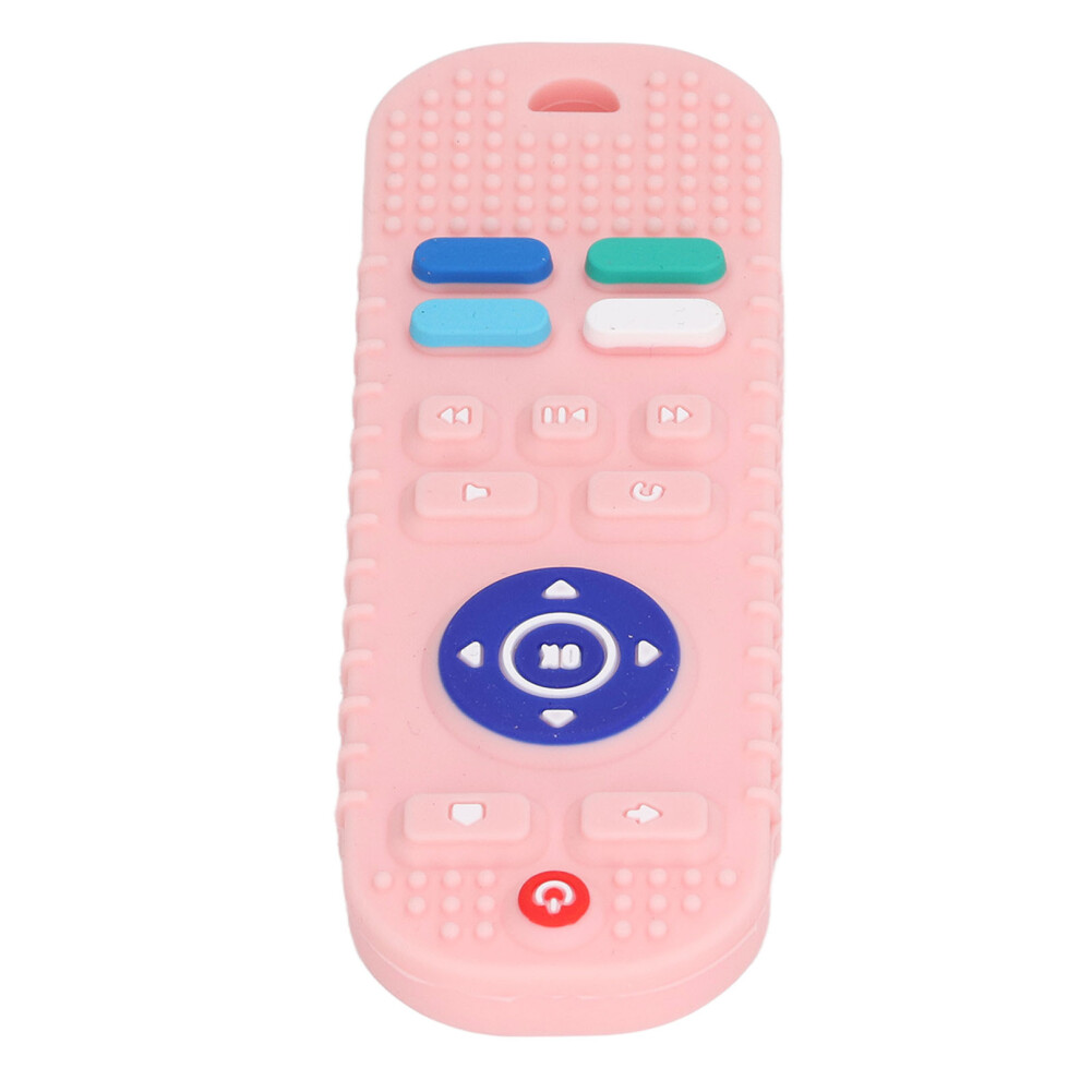 Remote Control Shape Teething Toys Silicone Simulation Soft Baby Tv Remote Control Chew Teethers For Toddlers Boys Girls Pink