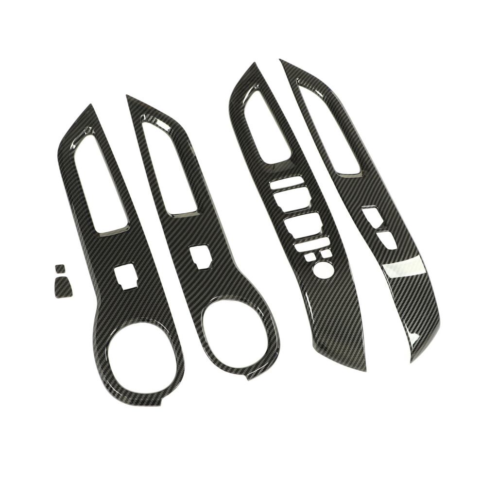 Window Lift Panel Cover Trim Carbon Fiber Style Decoration Replacement For Hyundai Santa Cruz 2022 And Later 3671318019427