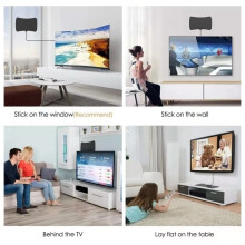 Digitale HD-TV-Antenne, Reichweite 80 Meilen, 3 m Koaxialkabel, unterstützt 1080p