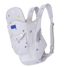 Graue ergonomische Kangaroo Babytrage Tragesembe Netzwrap, tragbar & atmungsaktiv