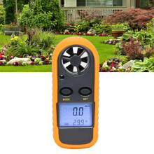 Pocket Digital Anemometer LCD Display Wind Speed Temperature Test Meter with Button Battery