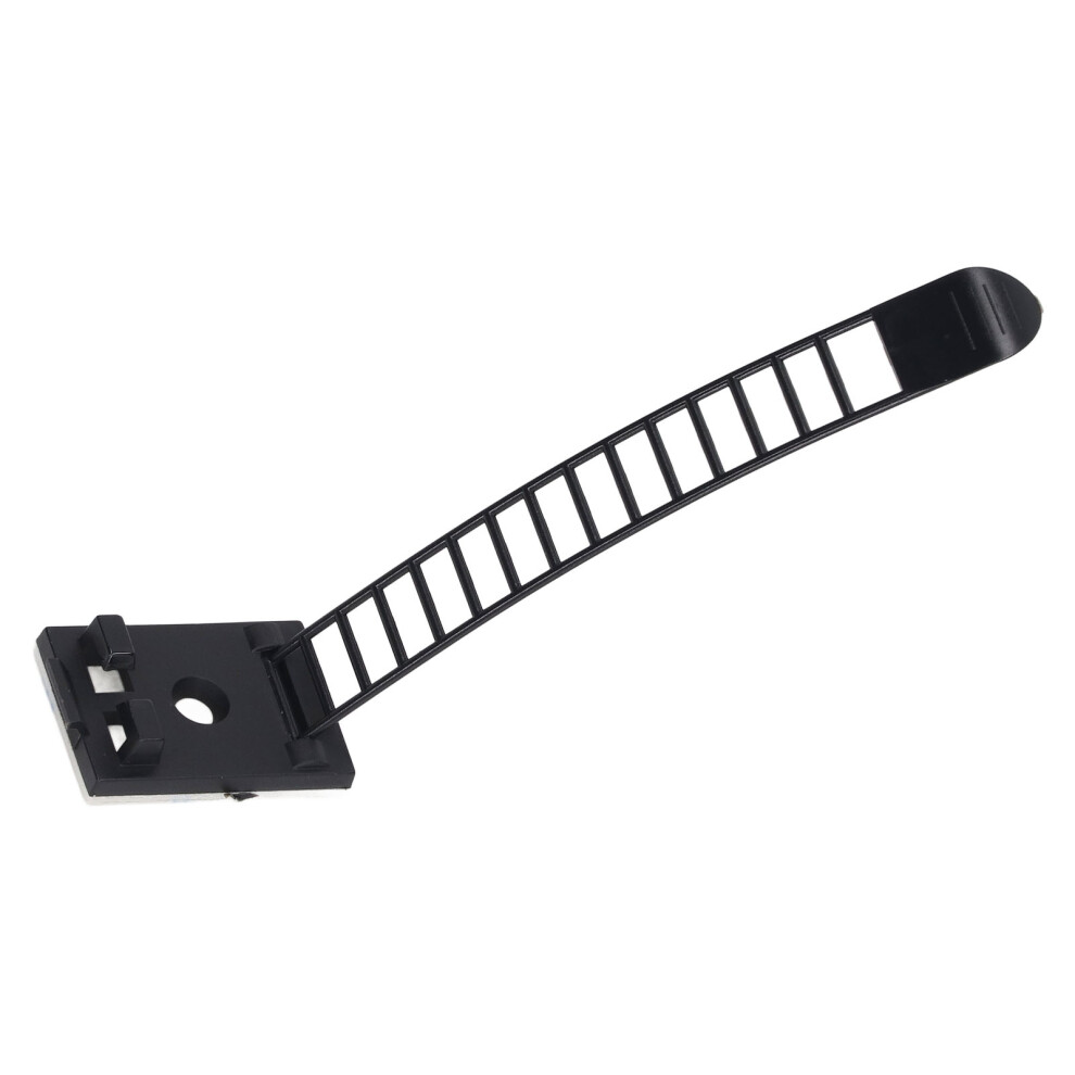 100Pcs Adhesive Cable Management Clips Adjustable Nylon Strap Ties Wire Clamps Organizer Strong Fixation For Office Black 5051318024818