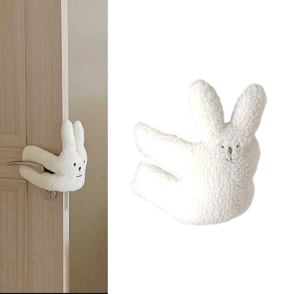 Door Slam Stopper Lamb Cashmere PP Cotton Anti Pinch Door Pinch Guards for Children Decoration Little Rabbit