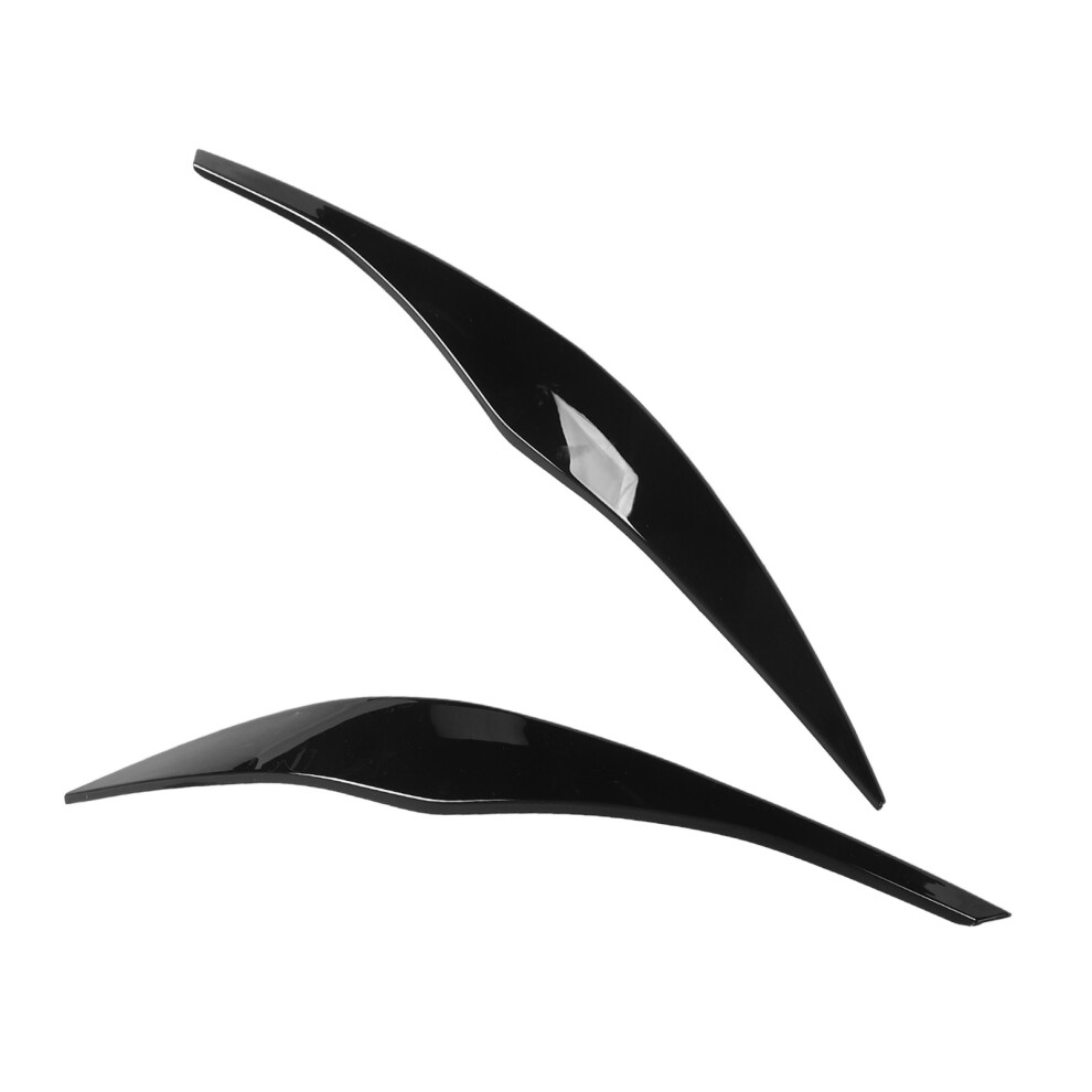 2Pcs Front Headlight Eyebrow Cover Car Exterior Trim Replacement For 3 Series E90 E91 Sedan Touring 2005Â2012 Glossy Black 8181318030124