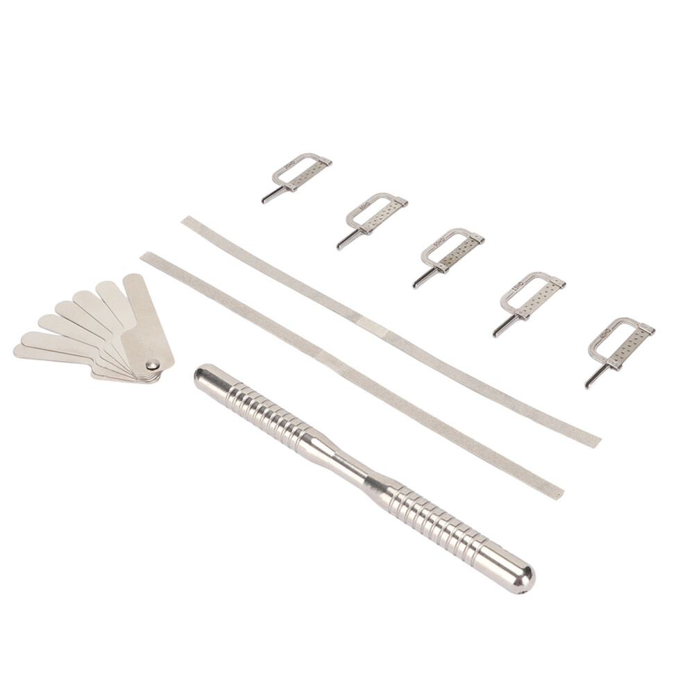 Interproximal Enamel Reduction Kit Dental Feeler Gauge Professional Portable Dental Orthodontic Polish Strip Set