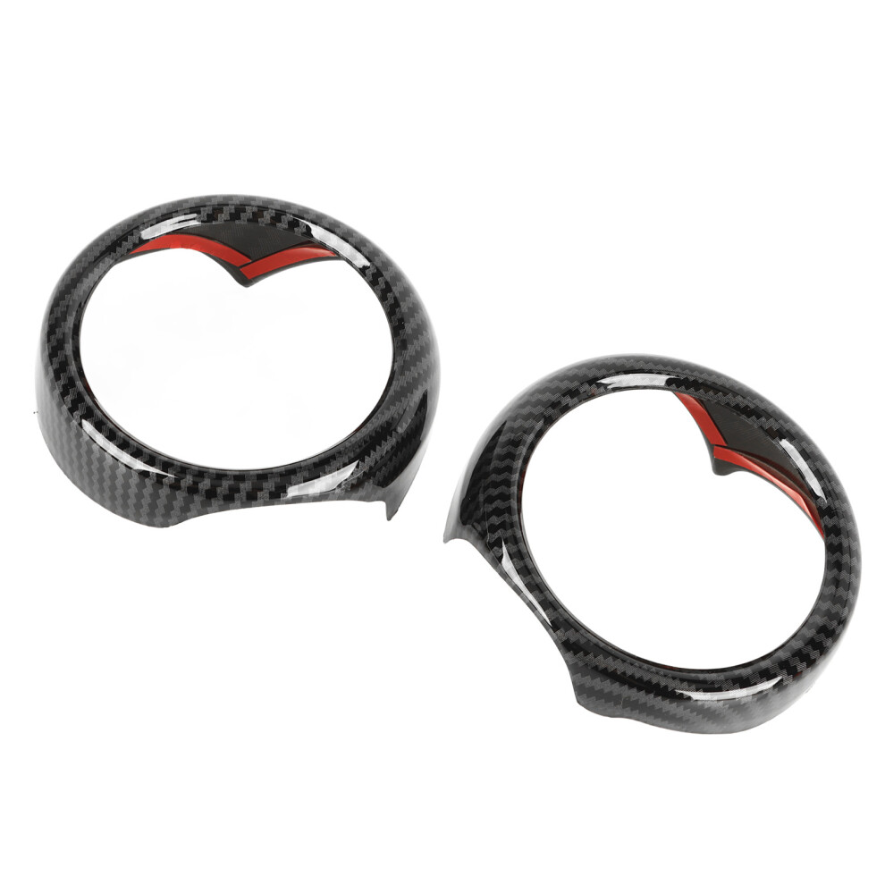 2Pcs Car Air Vent Ring Cover Carbon Smooth Surface Scratch Resistant Replacement For Clubvan R55 2006Â2013 Grain 9451318032190
