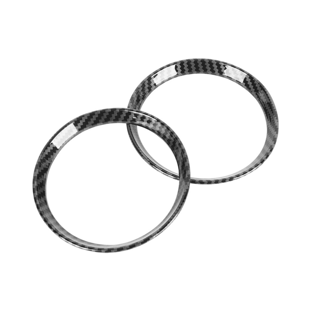 2Pcs Cup Holder Panel Cover Carbon Fiber Pattern Anti Scratch For Cooper R54 R55 R56 R60 4621318032284