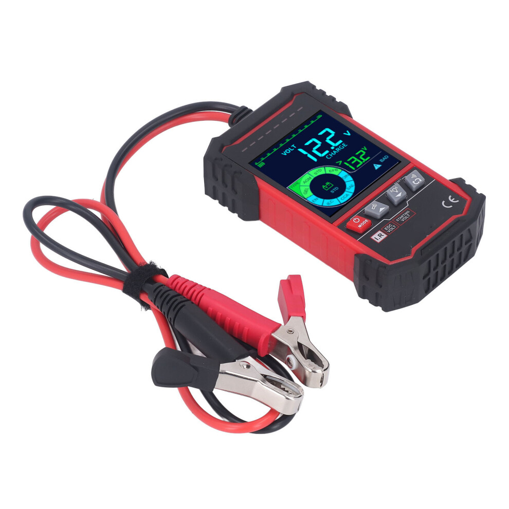 Car Battery Tester 12V 24V 100Â1999 Cca Load Automotive Alternator Testing Analyzer For Truck Marine 3.2In Screen 6911318033045