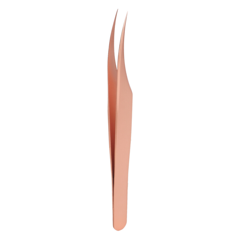 Gold Eyelash Extension Tweezers Stainless Steel Professional Precise Comfortable Grip Tightly Tip Lash Tweezers Rose Dolphin Tweezer