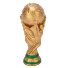World Soccer Trophy Ornament Decorative Eco Friendly PVC World Football Trophy Decoration 7cm Height