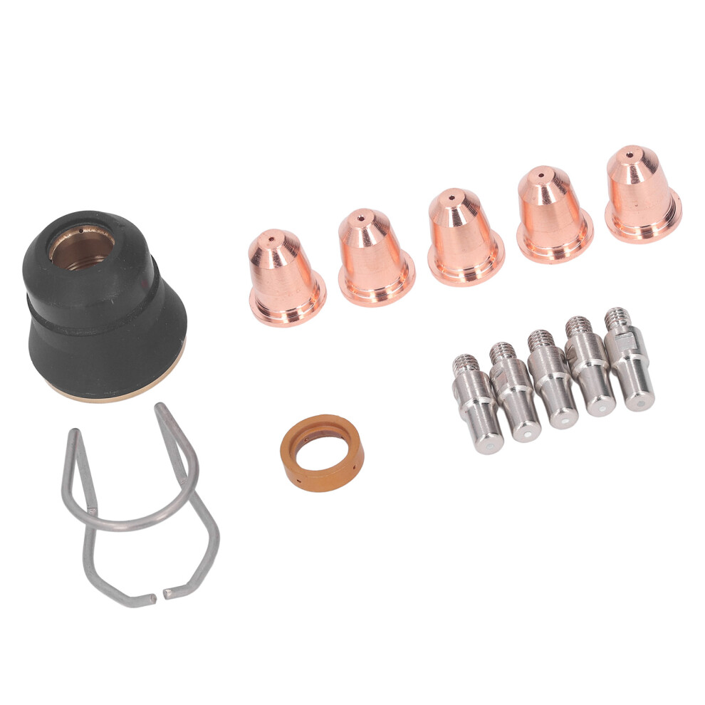 13Pcs Plasma Cutter Torch Accessory Kit Consumables Parts Electrodes Nozzle Tips Spacer Guide Gas Diffuser 5001318039930