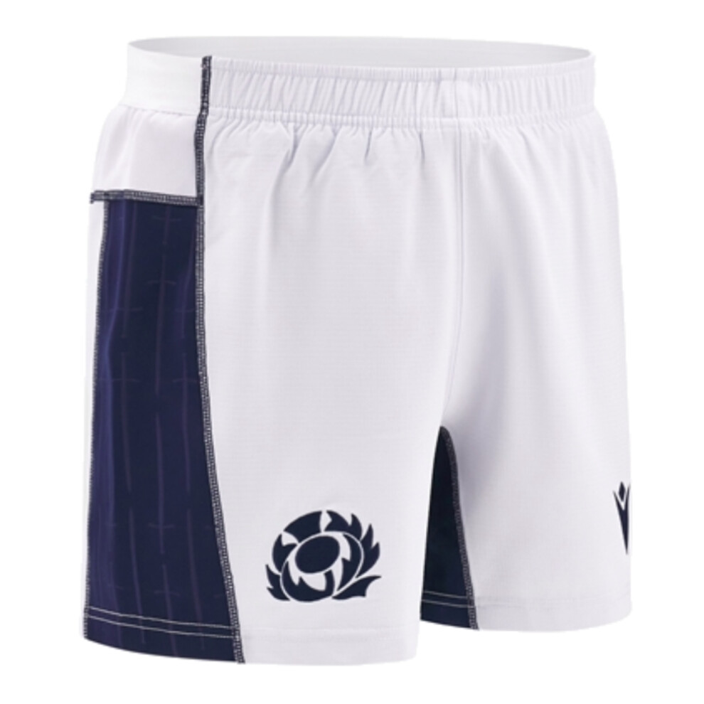 (XL) 2024-2025 Scotland Rugby Authentic Home Shorts (White)-image-OPC-PHS7ZBG-NEW