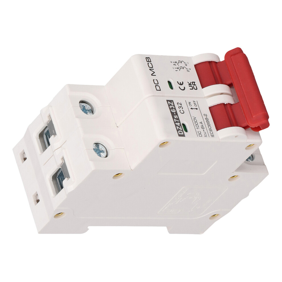 2P Small Circuit Breaker 6000A Breaking Capacity Solar Pv System Mini Circuit Breaker Dc1000v 32A 8461318041505