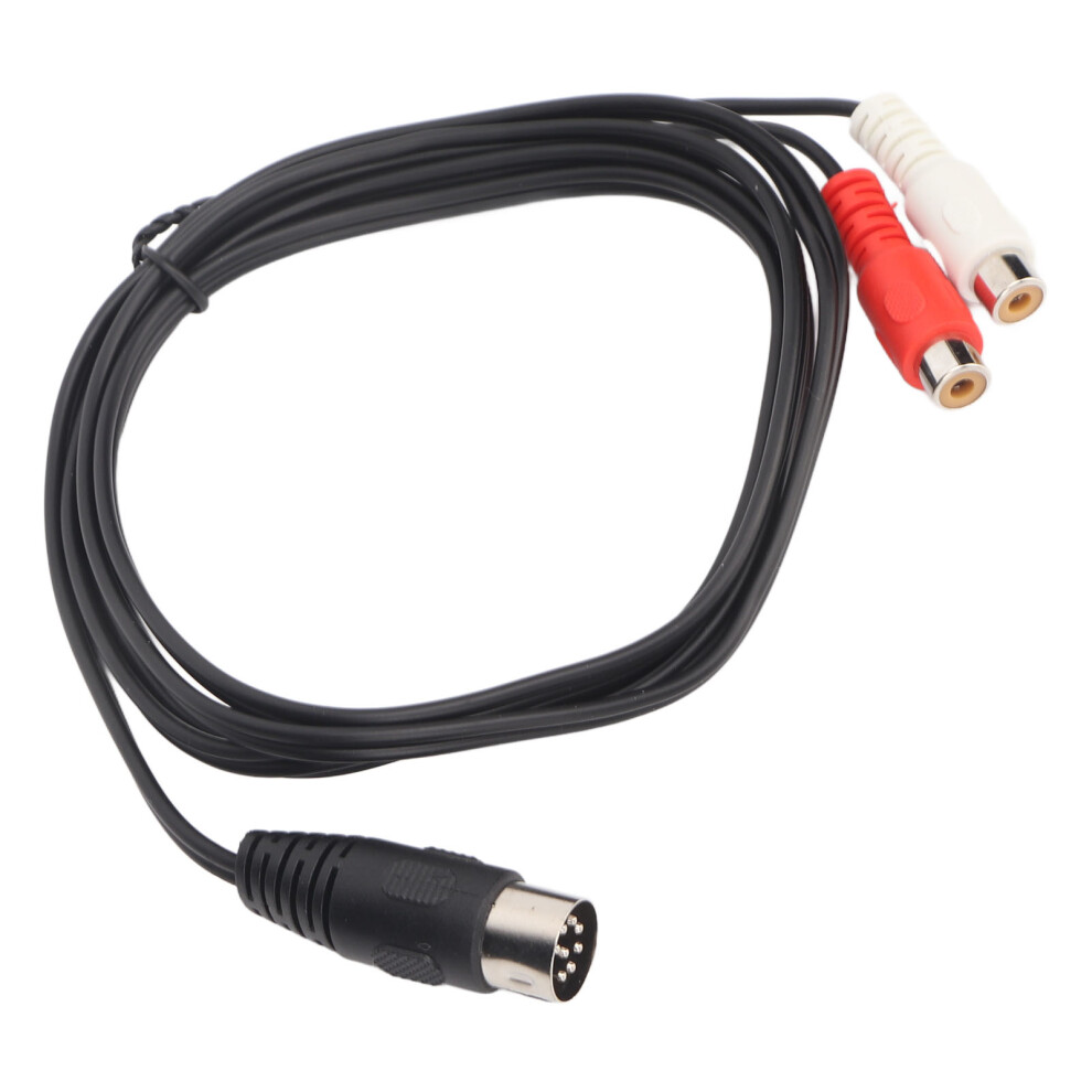 8 Pin Din To 2 Rca Adapter Cable 8 Pin Male To 2 Female Rca Cable For Sound Instrument Equipment 4.9Ft 1.5M / 4.9Ft 3431318043071