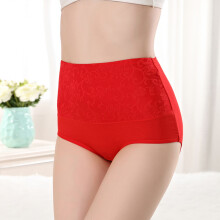 5 Pcs Women High Waisted Underwear Cotton Breathable Comfortable Elegant Women Panties Color Mixed XL