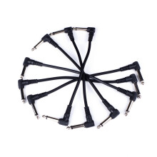 6 Stück Effektkabel Kupferkern 6,35 mm Gitarren-Pedal-Patchkabel