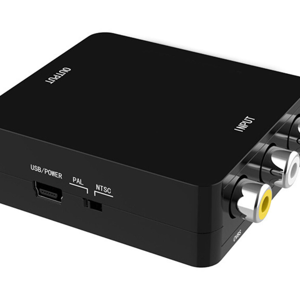 Av To Hd Multimedia Interface Converter Hd 1080P Plug And Play Stable Rca To Hd Multimedia Interface Adapter Black 7641318054700