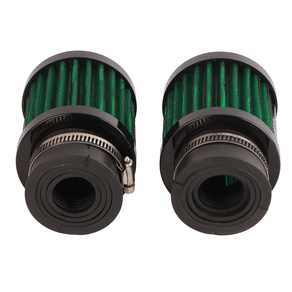 2Pcs Air Filter 28Â48Mm High Filtration Efficiency Universal For 50Cc 70Cc 90Cc 125Cc Moped Scooter Atv Dirt Bike Black/Green 7671318055384