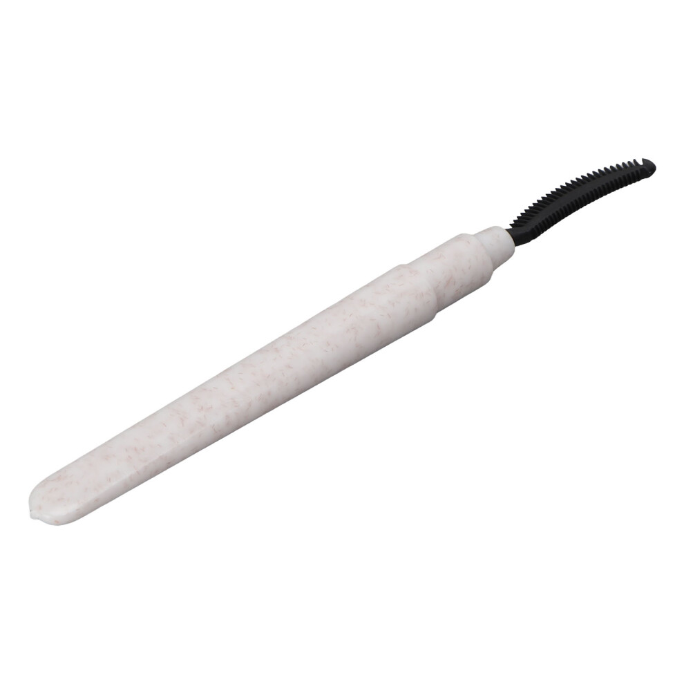 3pcs Silicone Eyelash Mascara Brushes Wand Portable Lash Separating Brush with Dust Cover White