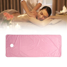 Pinkes Massagetischbezug mit Loch, 80x200cm, Short Plush, Offener Lochstil
