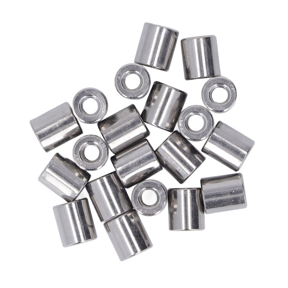20Pcs Cylindrical Coupling Nuts 304 Stainless Steel M6 Female Thread Round Connector Nuts 3711318077727