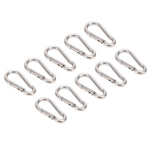 10 Stück 6 mm Edelstahl-Karabinerhaken Schwerlast-Springhaken