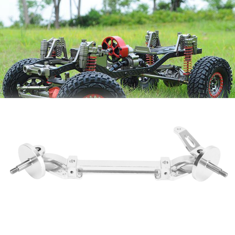 179mm RC Steering Front Axle Aluminium Alloy Silver RC Car Upgrade Part for Tamiya 1/14