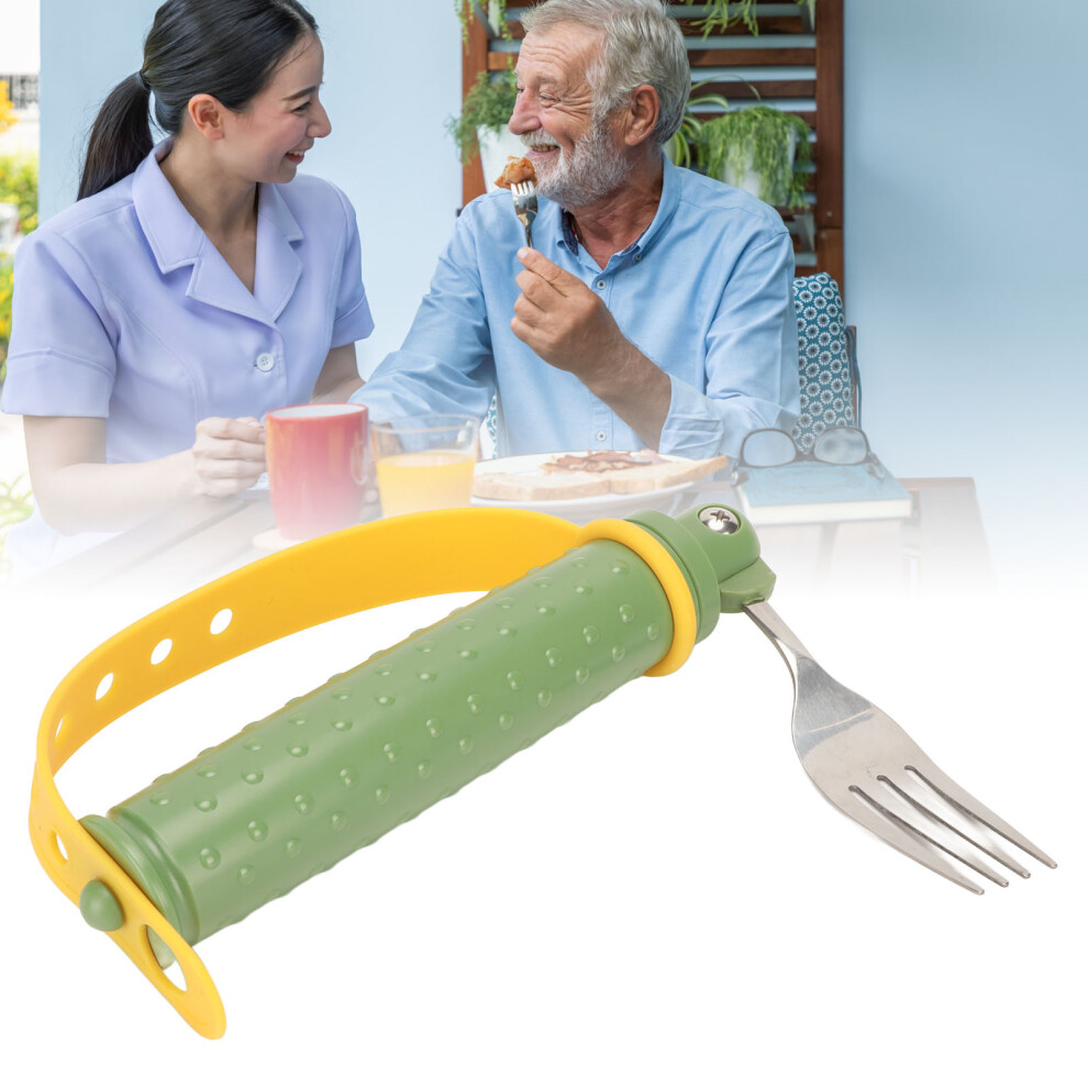 Easy Grip Eating Aids Fork Adjustable Prevent Shaking Stainless Steel Adaptive Eating Aid Utensils for Elderly Hand Tremors