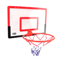 Mini-Basketballkorb-Set für den Innenbereich Rot-Schwarz mit Bounce-Design 40x26cm