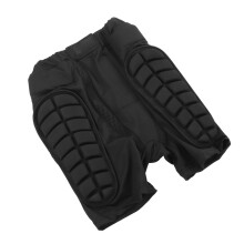 Verstellbare schwarze Baumwoll-Polyester-EVA-Hüftpolster-Shorts für Skifahren und Eiskunstlauf