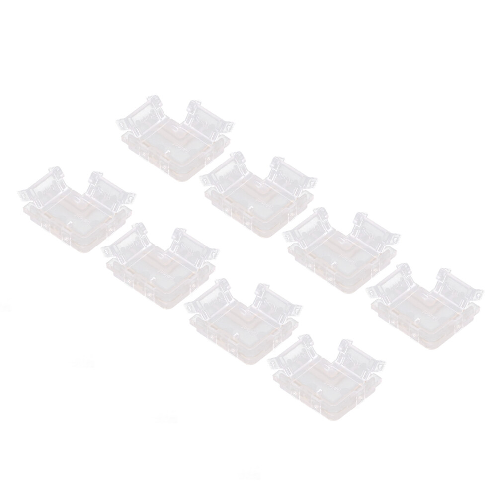 Strip Light Connector 2 Pin Solderless L Shape Seamless Terminal Extension Corner Connector For 10Mm Cob Led Light 8Pcs 7901318086256