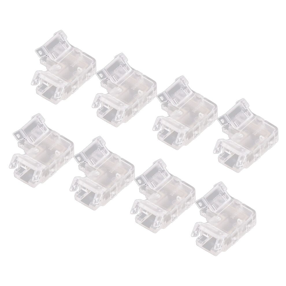 8Pcs Cob Connector Professional 2Pin 8Mm Transparent L Shaped Led Strip Light Connectors For Cob Led Strip Light 8771318086155